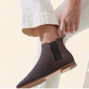 Rothy’s The Merino Ankle Boot in Cocoa Brown Size 9.5 Knit Like-New Women